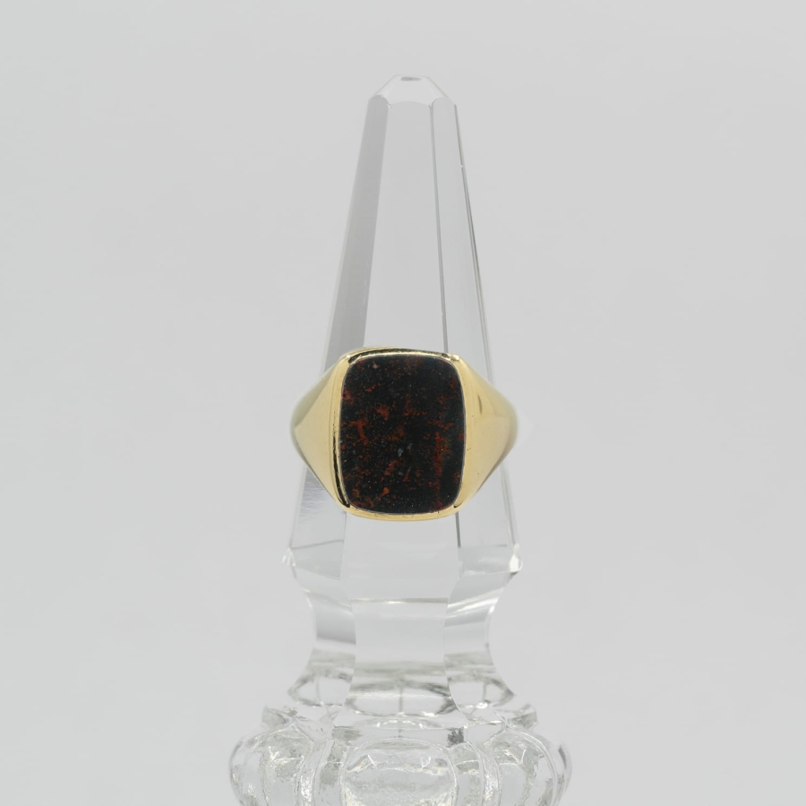 Złoty-sygnet-z-heliotropem-vintage-jagg